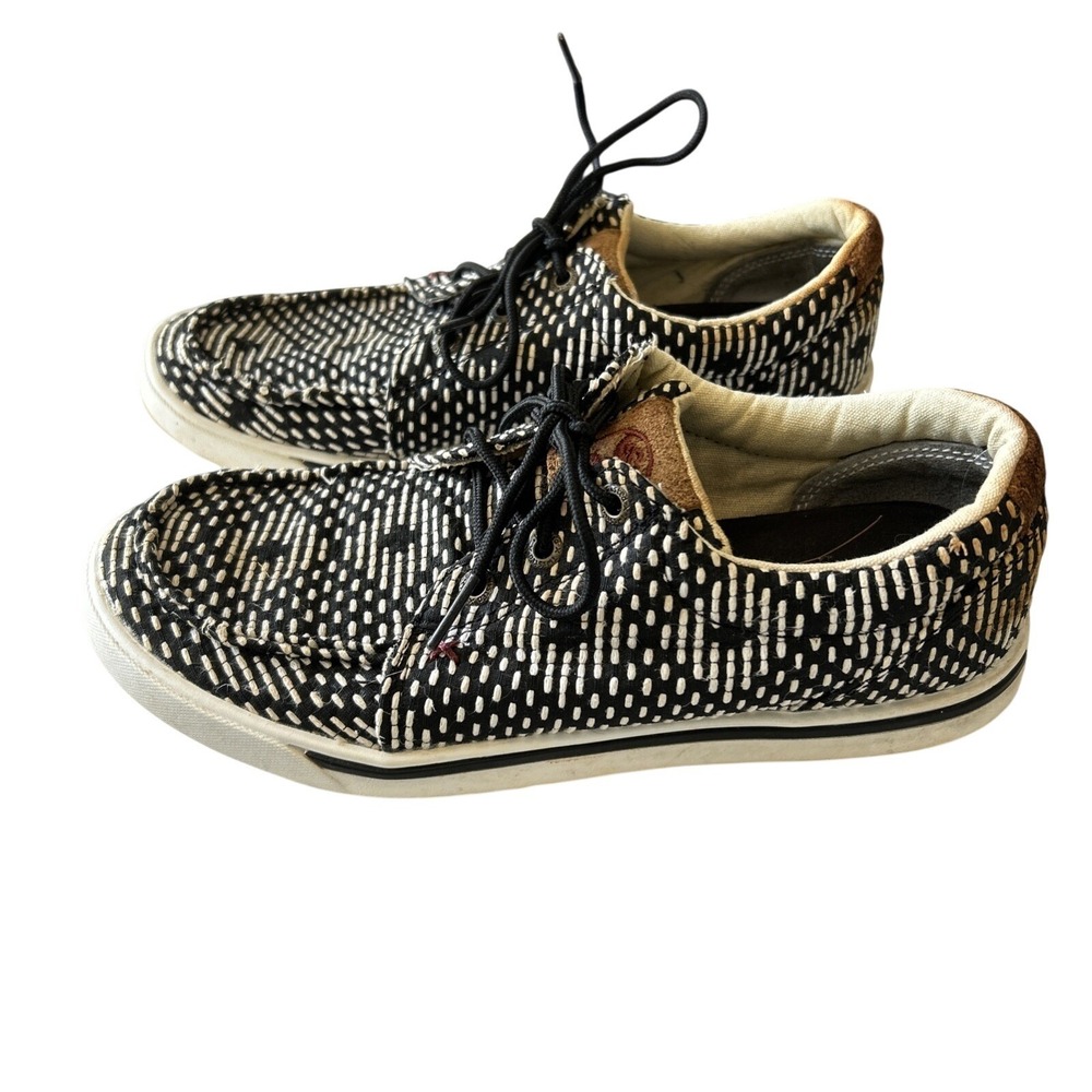 Hooey Twisted X Women's Size 6.5 Loper Black And White Patterned Southwest